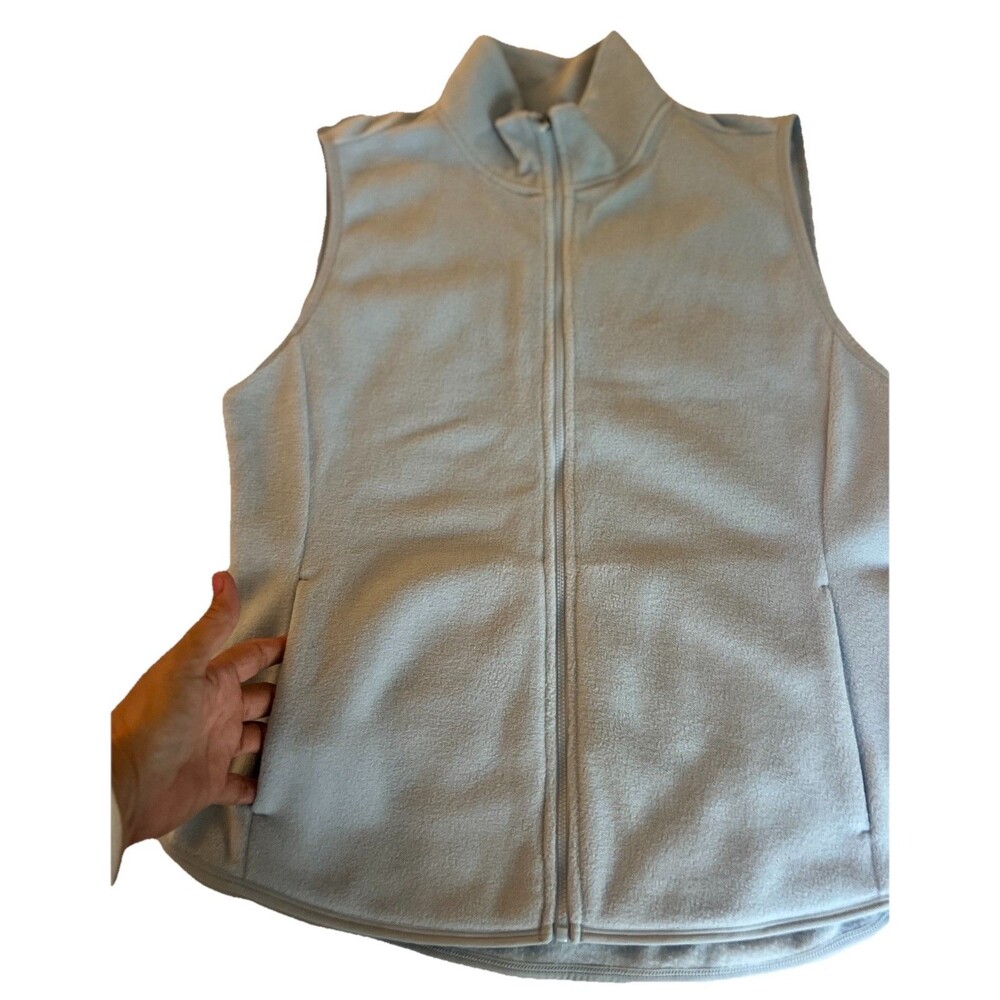 Old Navy Women's Activewear Fleece Vest Large Light Blue NWT